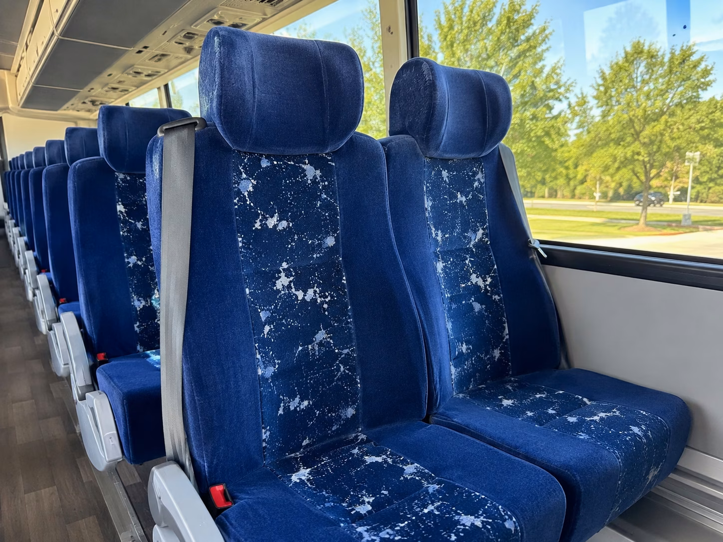 lafayette charter bus rental interior
