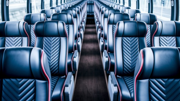 lafayette 54 passenger charter bus inside