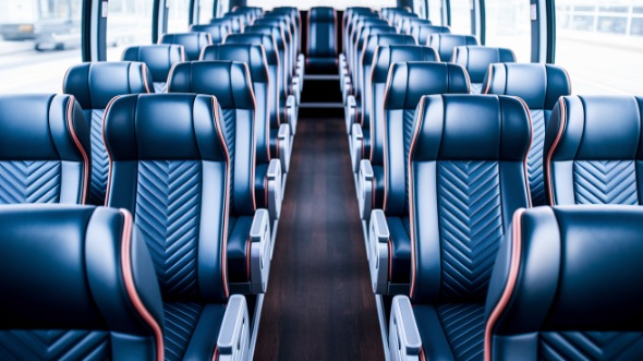 lafayette 56 passenger charter bus inside