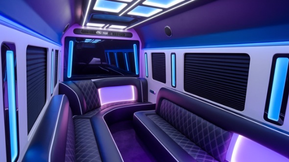 lafayette party bus rental interior