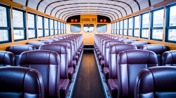 lafayette school bus rental interior
