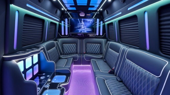 lafayette sprinter limo rental interior